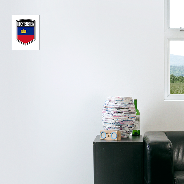 Flag Shield - Liechtenstein by Taylor'd Designs